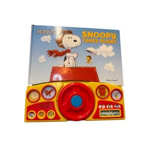 Peanuts Snoopy Takes Flight Play-a-Sound Steering Wheel Board Book 13 Sounds
